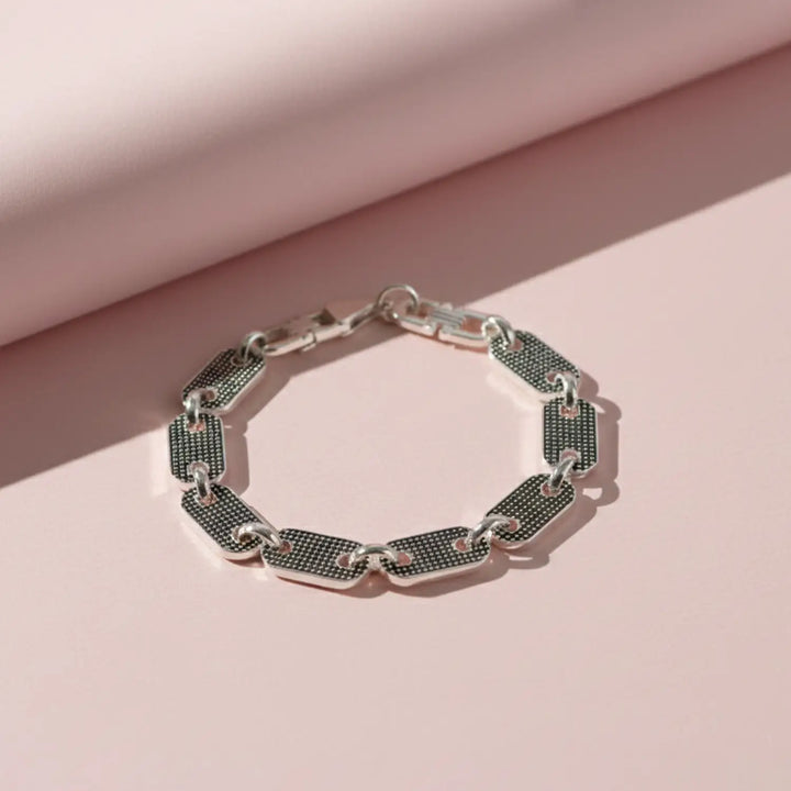 Bold Chain-Link Silver Bracelet - Made With Pure 925 Silver