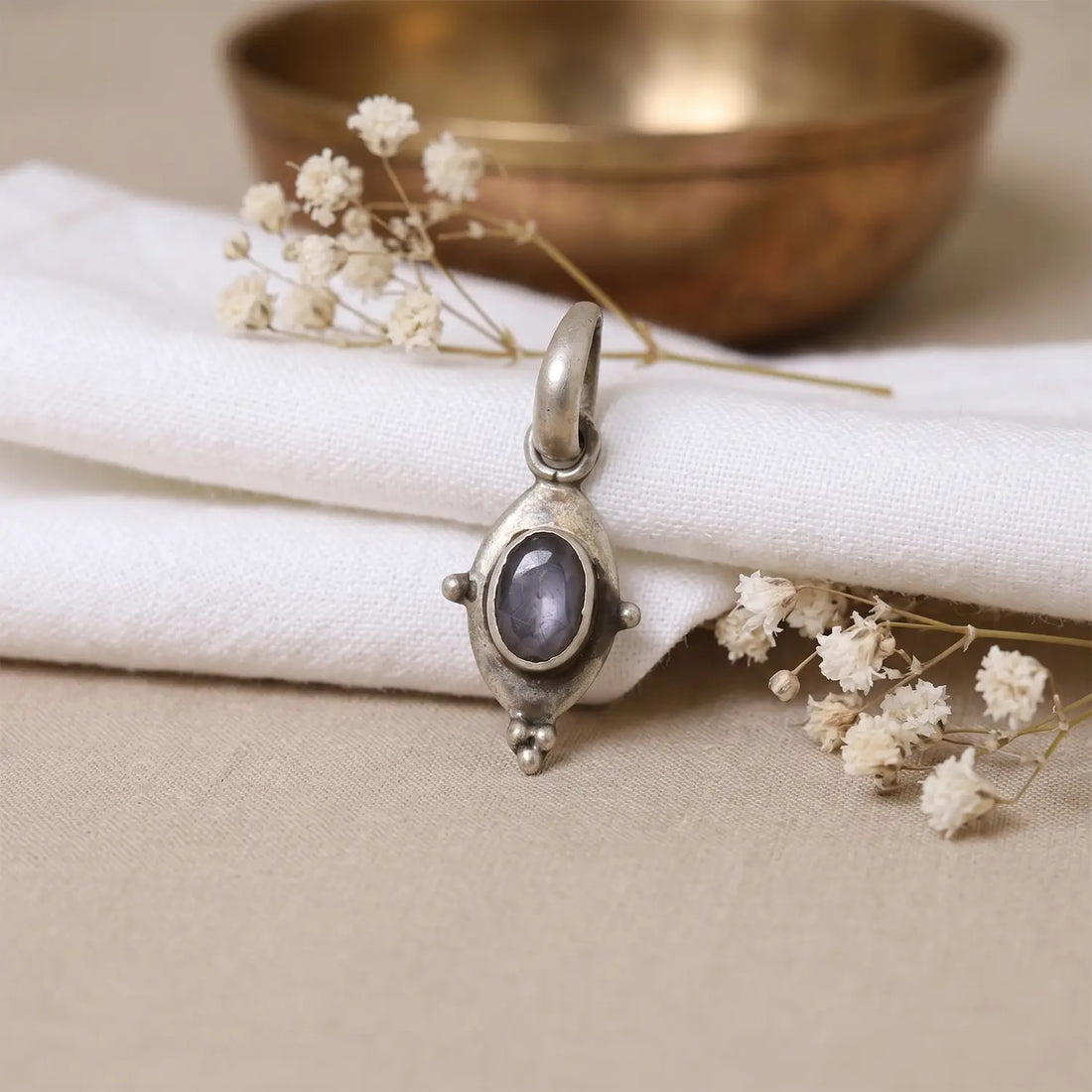 Royal Blue Stone Silver Pendant - Made With Pure 925 Silver