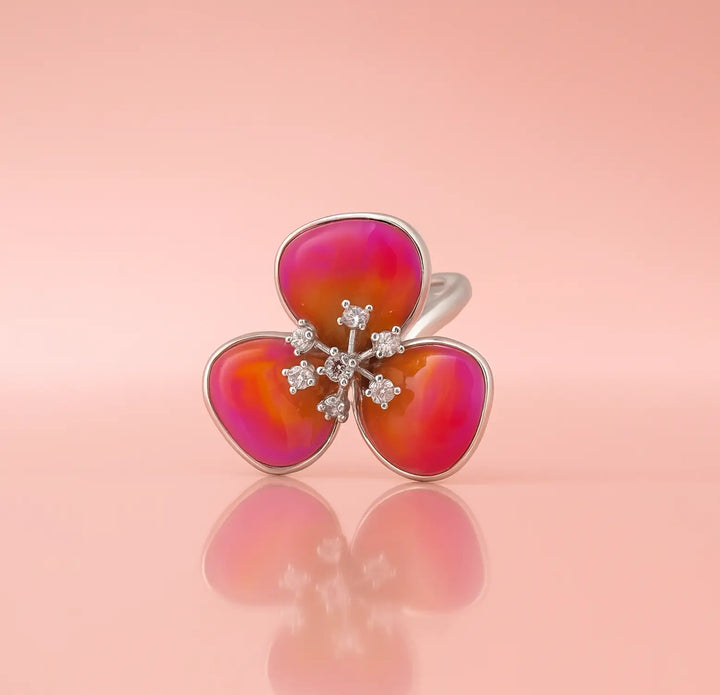 Blossom Radiance Pure Silver Ring - Made With Pure 925 Silver