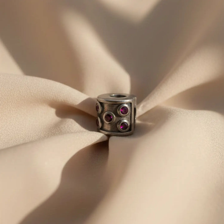 Pure Silver Evil Eye Bead Charm - Made With Pure 925 Silver