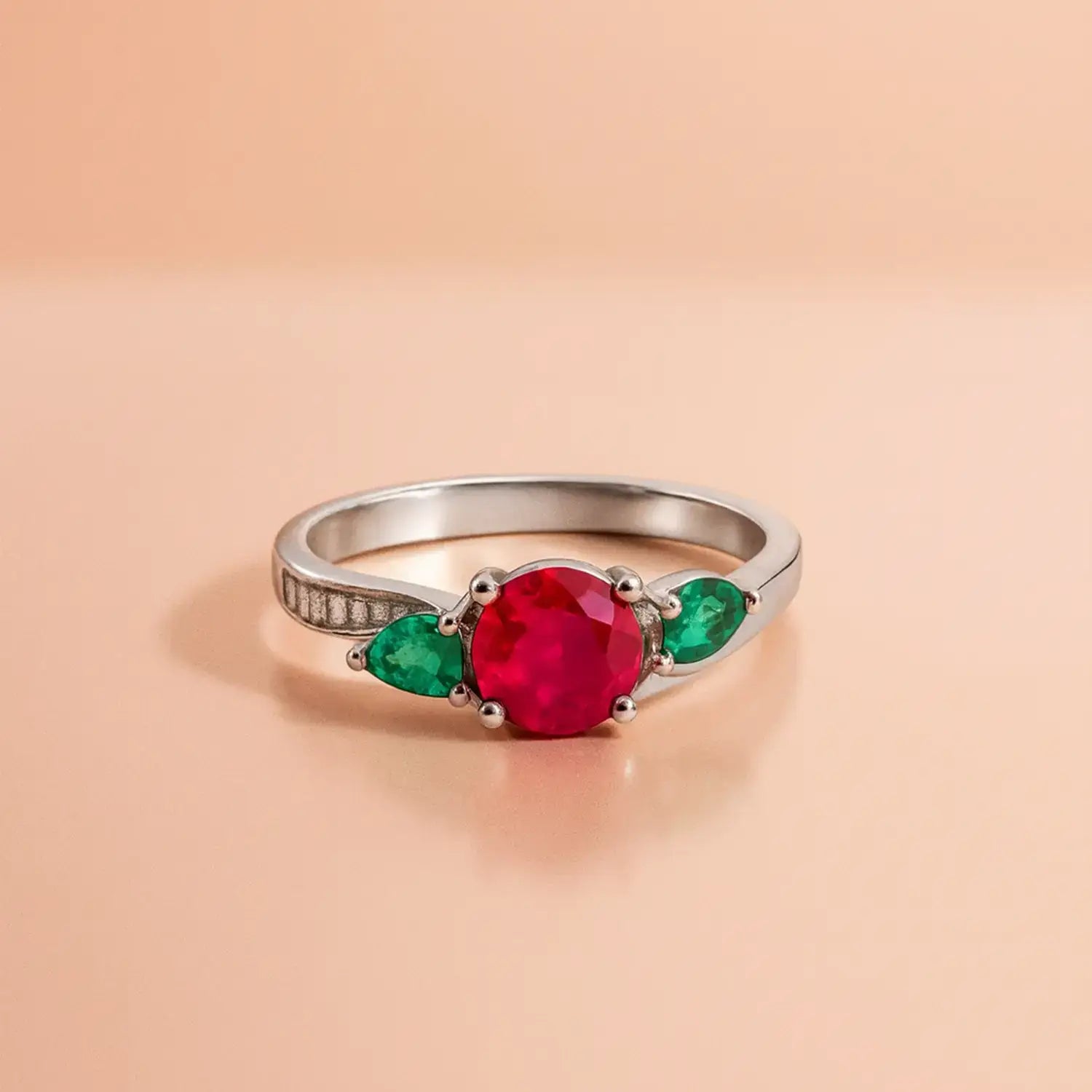Pure Silver Ruby Ring - Made With Pure 925 Silver