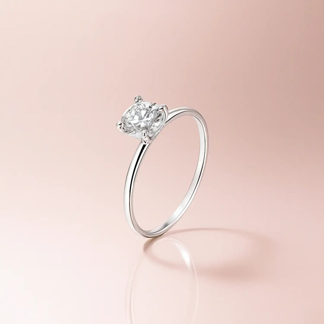 Classic Single Solitaire Silver Ring - Made With Pure 925 Silver