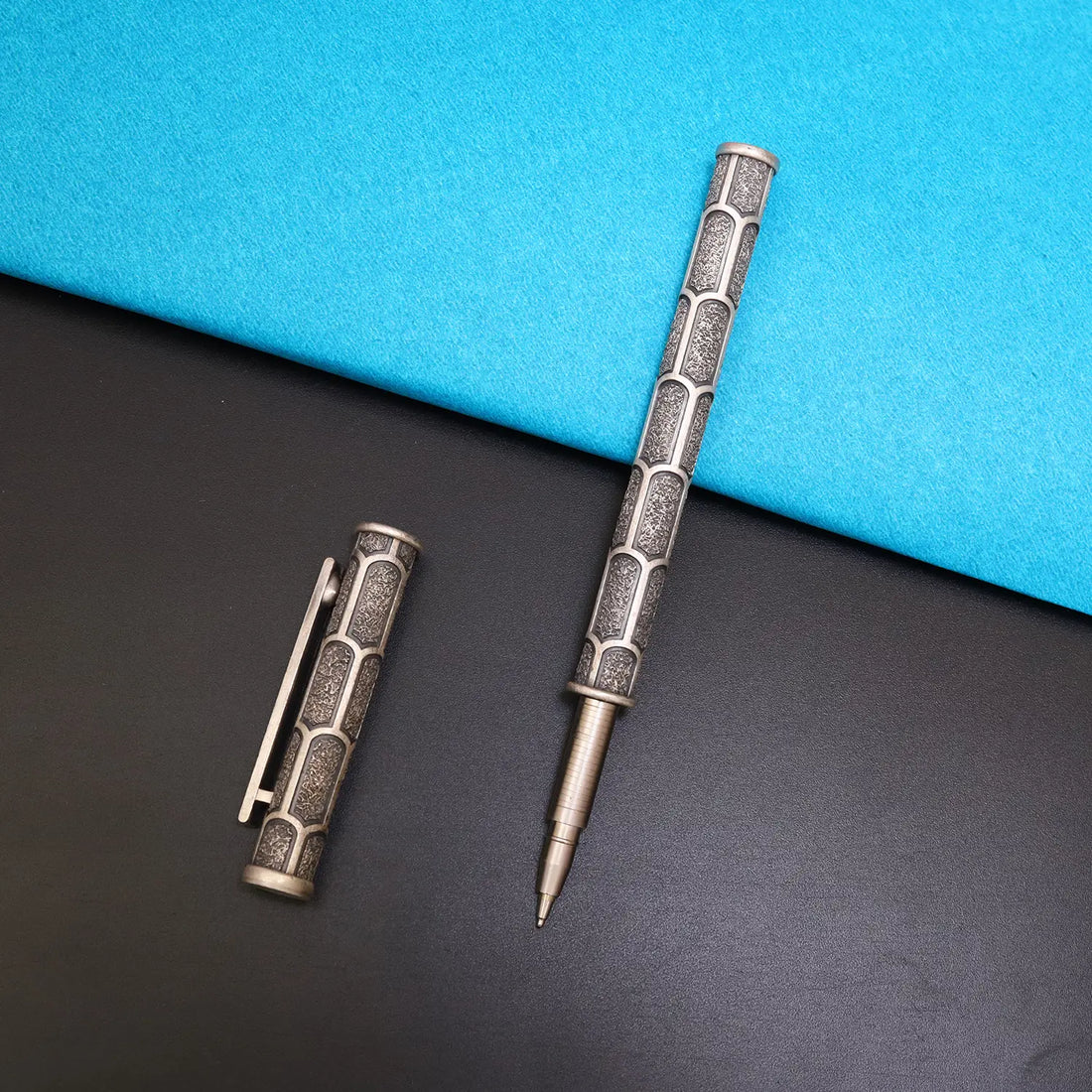 Antique Silver Engraved Designer Pen - Made With Pure 925 Silver