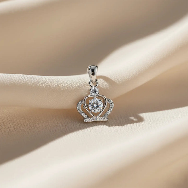 Pure Silver Crown Pendant  - Made With 925 Pure Silver