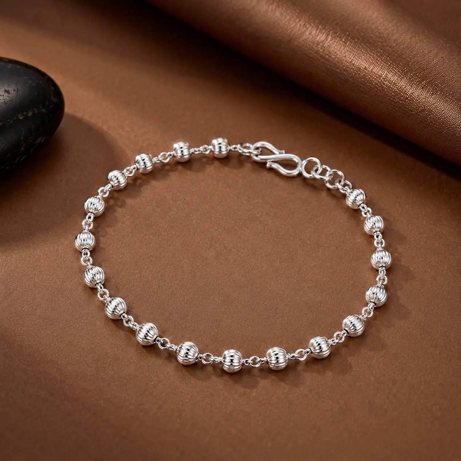 Beaded Bracelet – Classic & Elegant Chain Design - Made With Pure 925 Silver