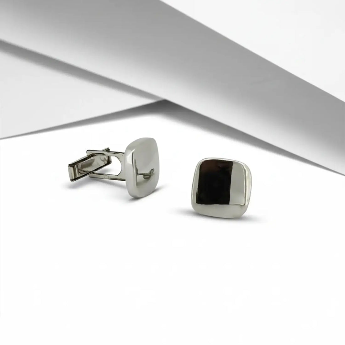Minimalist Pure Silver Square Cufflinks for Men  - Made With Pure 925 Silver