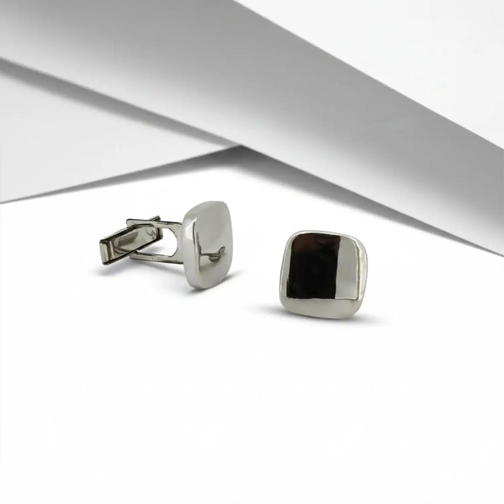 Minimalist Pure Silver Square Cufflinks for Men  - Made With Pure 925 Silver