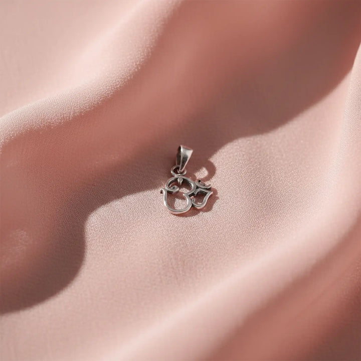 Divine Sterling Silver Om Pendant - Made With 925 Pure Silver