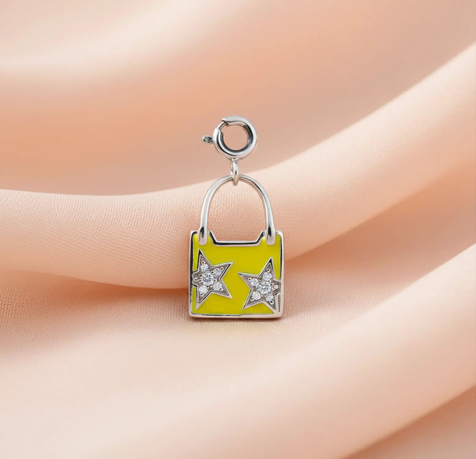 Pure Silver Pendent with Star Accents- Made With Pure 925 Silver