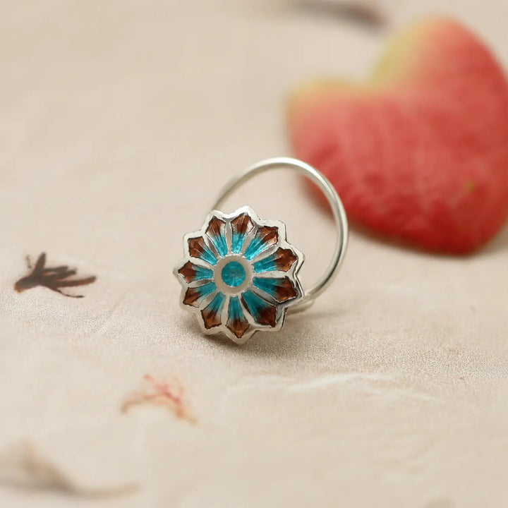 Bloom Sterling Silver Nose Pin- Made With Pure 925 Silver