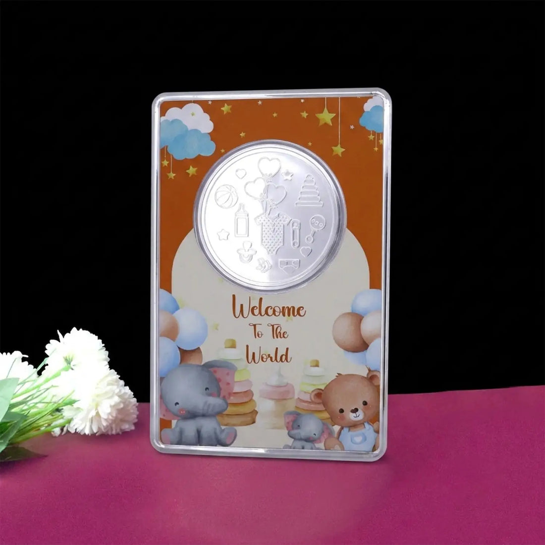 999 Pure Silver Baby Boy Coin - Made With Pure 925 Silver