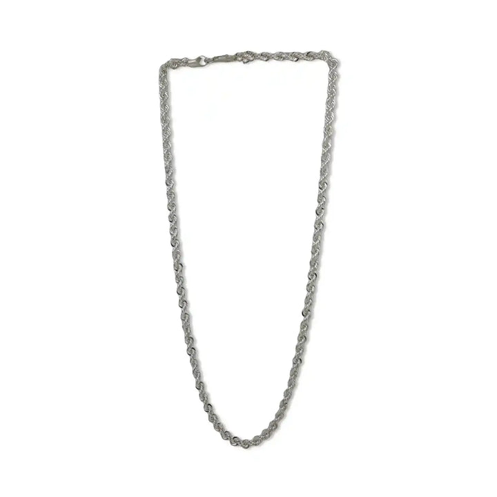Pure Silver Rope Chain for Men- Made With Pure 925 Silver