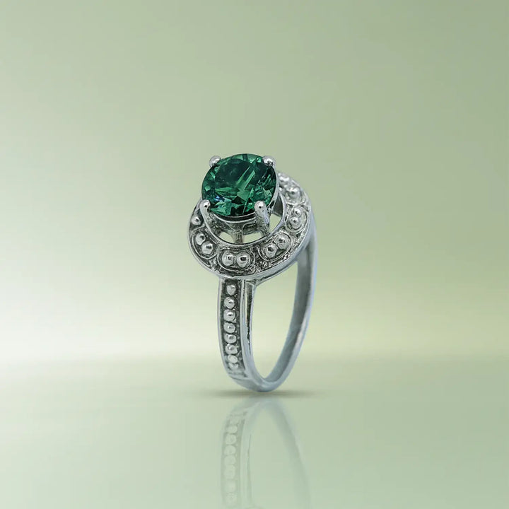 Emerald Radiance Pure Silver Ring - Made With Pure 925 Silver