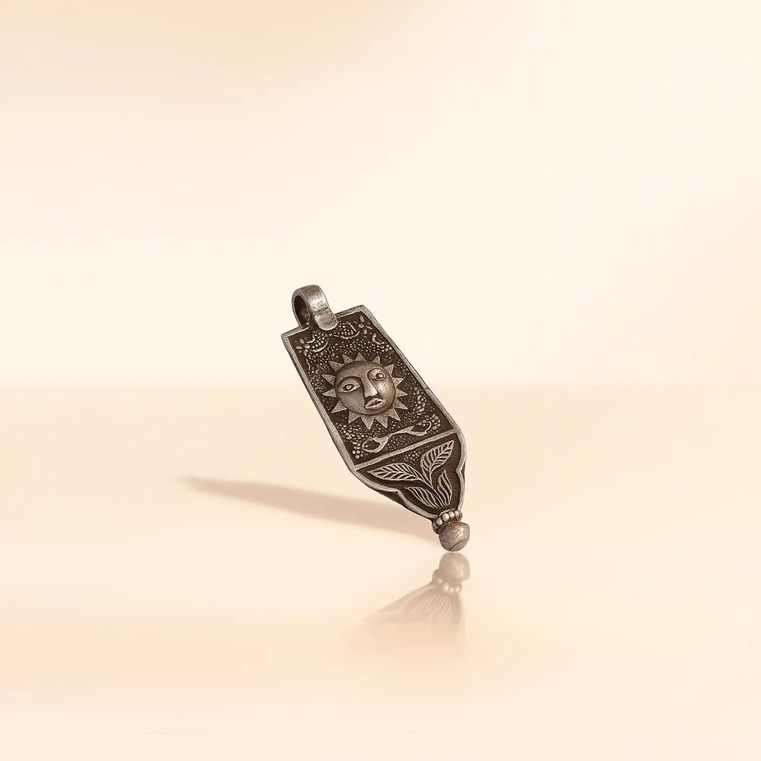 Antique Surya Dev Pure Silver Pendant- Made With Pure 925 Silver