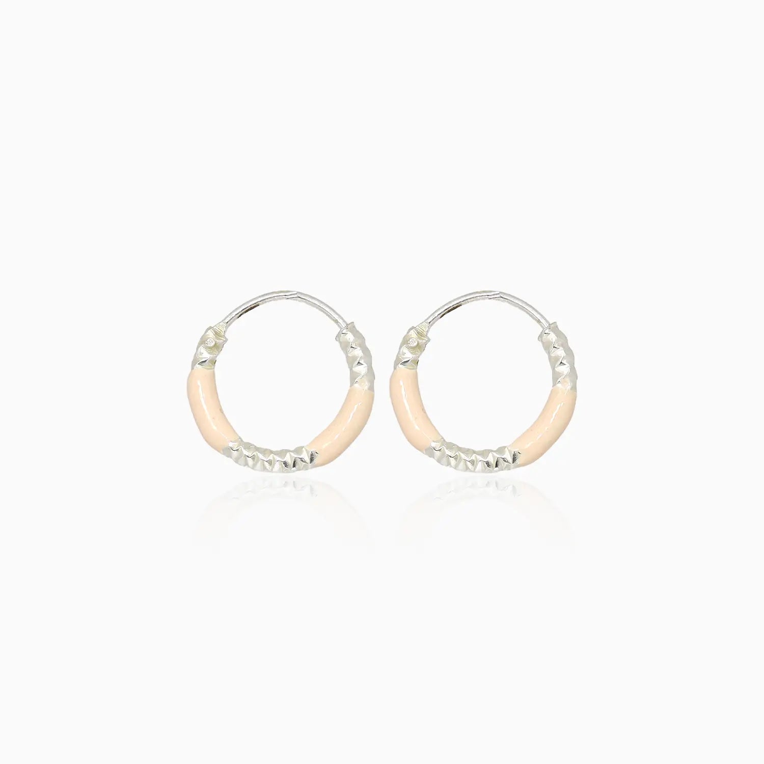 Lime Twist Silver Hoop Earrings - Made With Pure 925 Silver