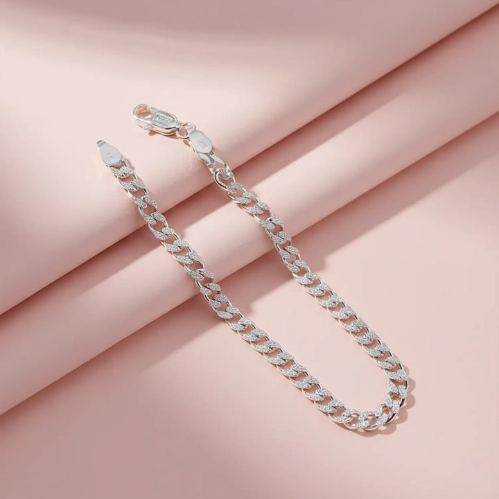 Cuban Link Pure Silver Bracelet for Men- Made With Pure 925 Silver
