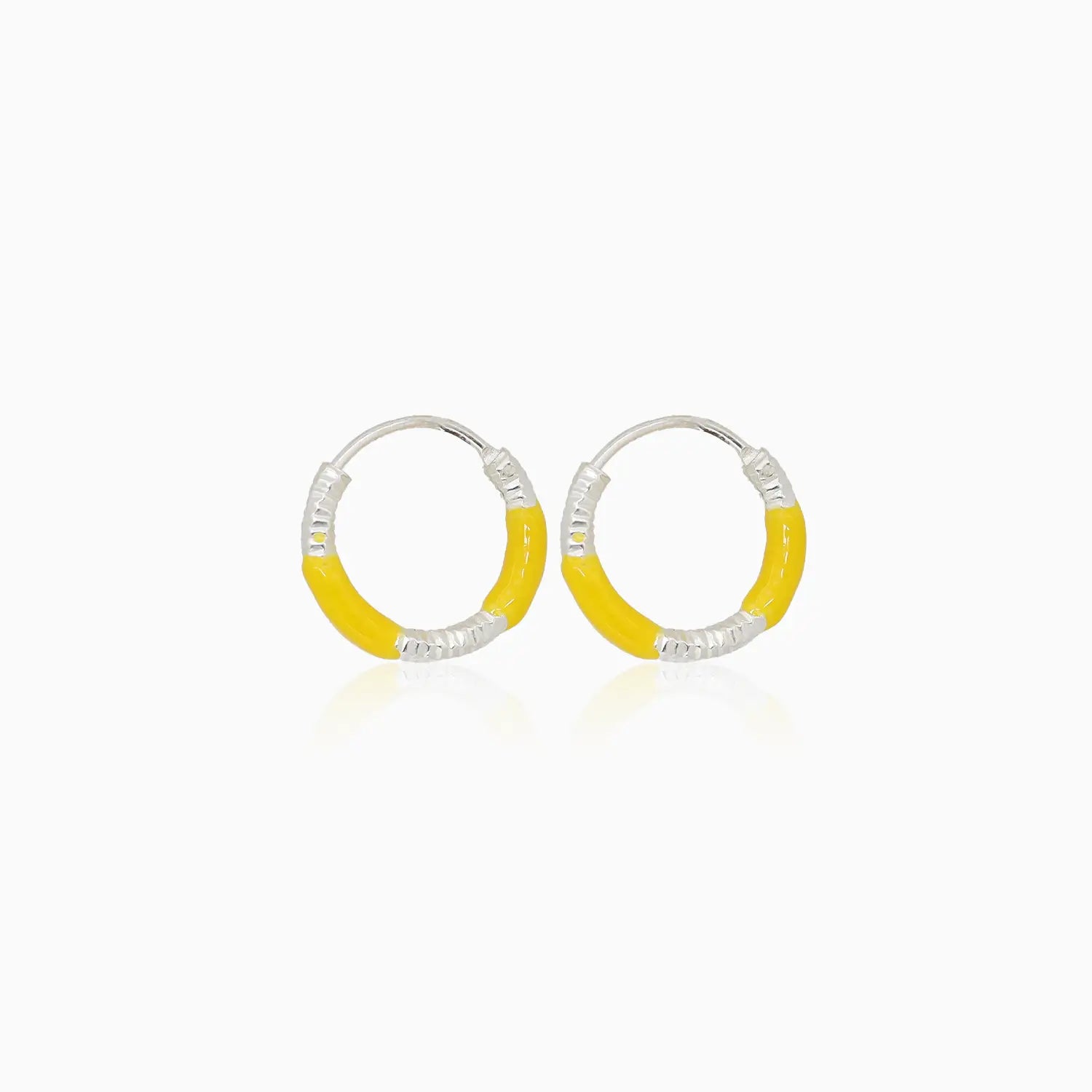 Lime Twist Silver Hoop Earrings - Made With Pure 925 Silver