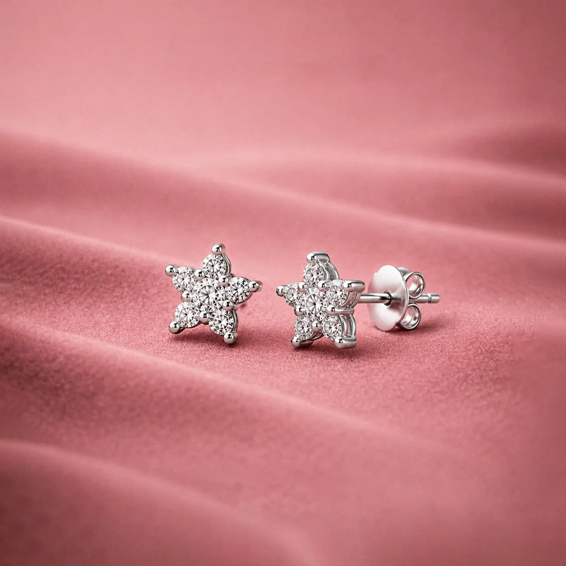 Pure Silver Star Stud Earrings - Made With Pure 925 Silver
