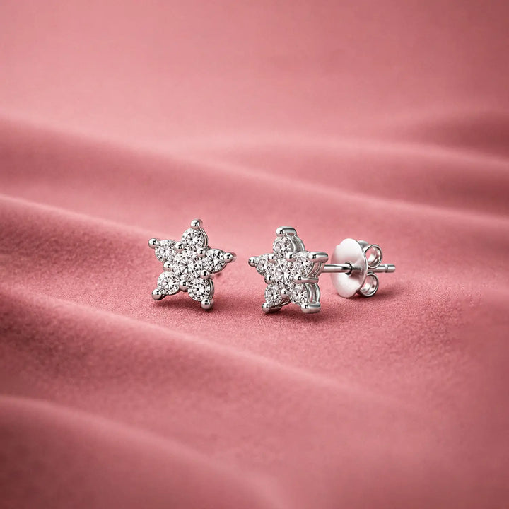 Pure Silver Star Stud Earrings - Made With Pure 925 Silver