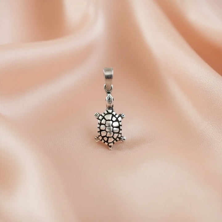Pure Silver Tortoise Pendant - Made With 925 Pure Silver