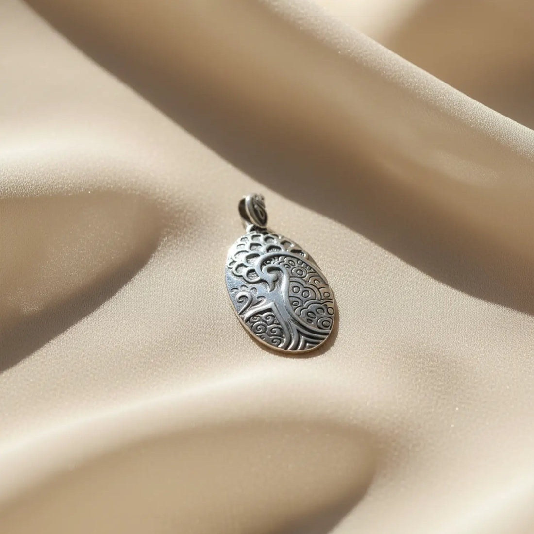Artistic Pure Silver Peacock Pendant- Made With Pure 925 Silver
