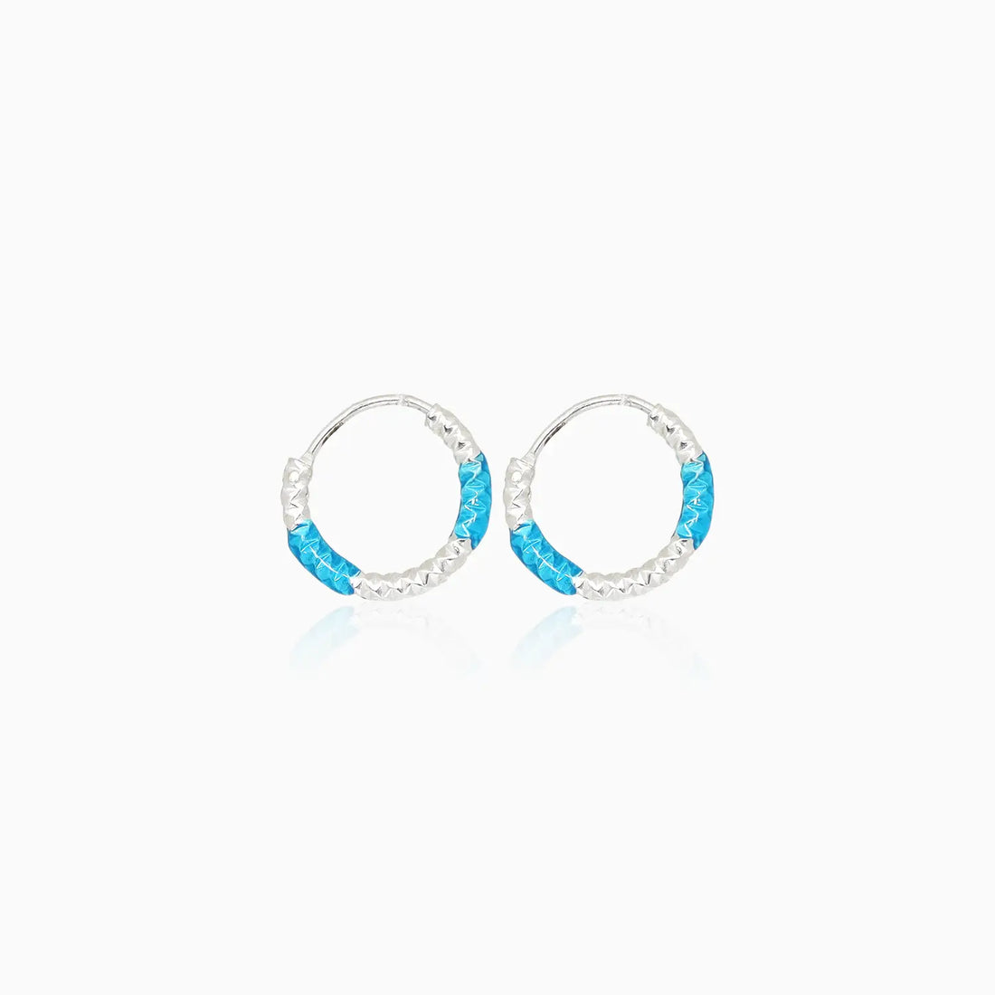 Lime Twist Silver Hoop Earrings - Made With Pure 925 Silver