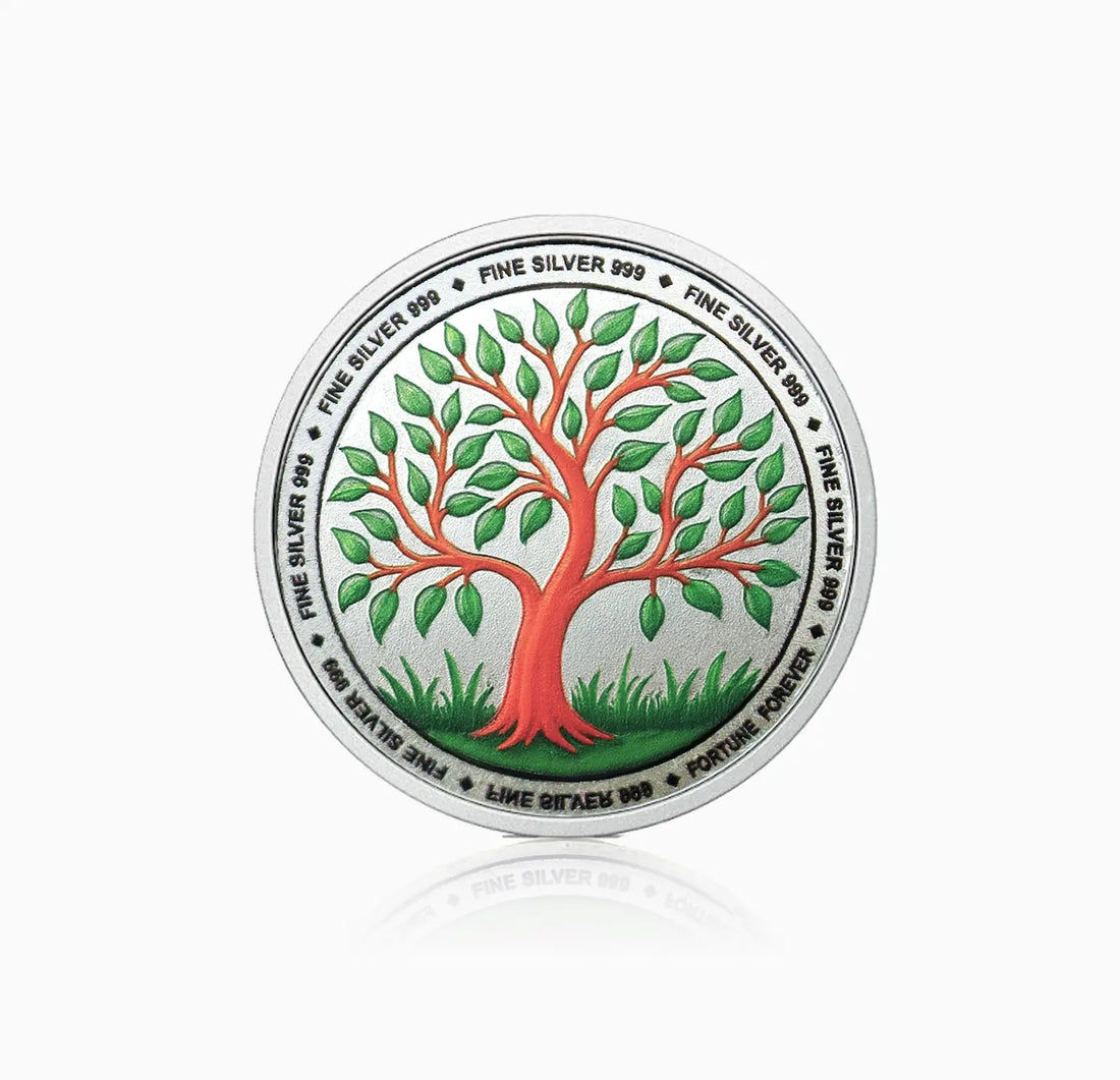 Tree of Life Fine Silver Coin  - Made With Pure 925 Silver