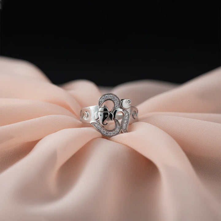 Divine Om Silver Statement Ring - Made With Pure 925 Silver