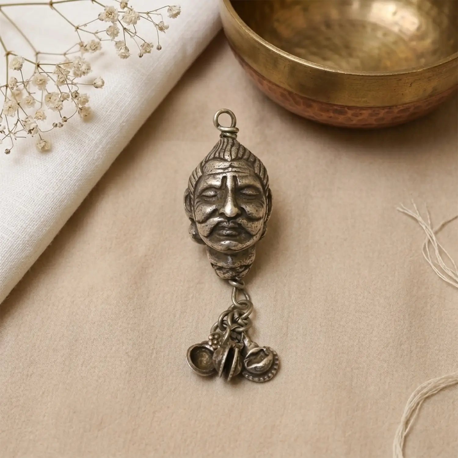 Royal Prince Mahakal Pendant - Made With Pure 925 Silver