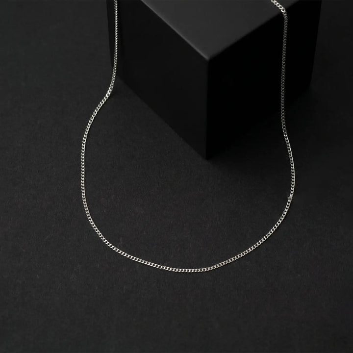 Classic Slim Link Pure Silver Chain- Made With Pure 925 Silver