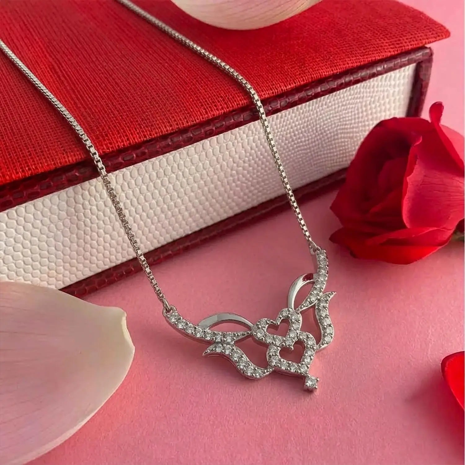 Twin Heart Pure Silver Mangalsutra - Made With Pure 925 Silver