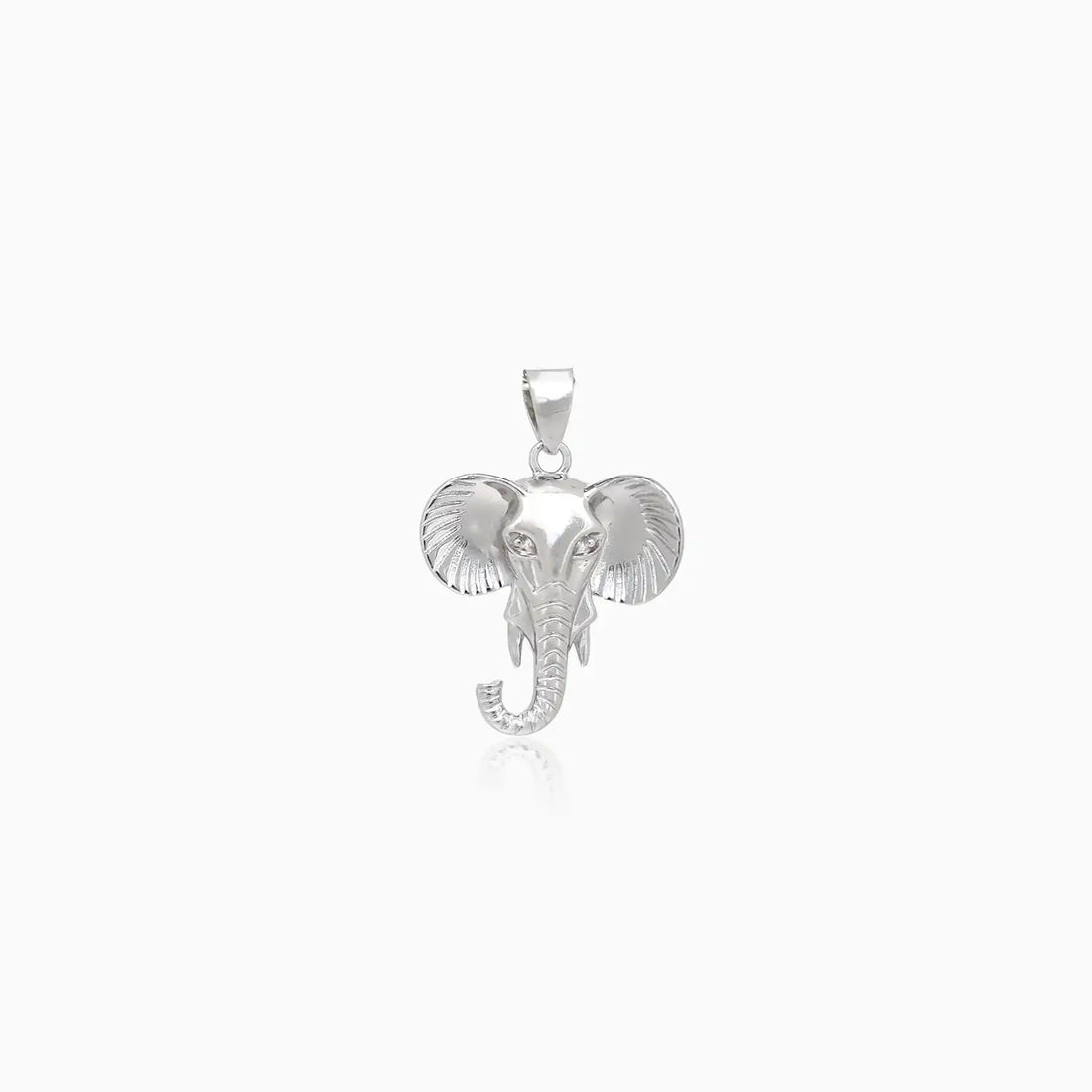 Elephant Head Silver Pendant- Made With Pure 925 Silver