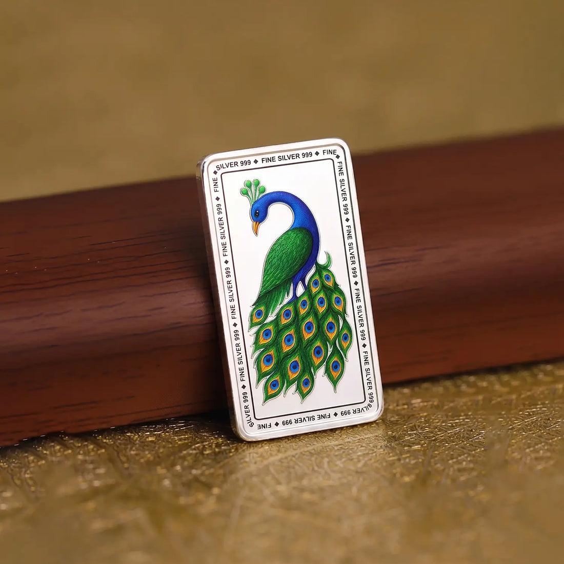 Royal Peacock Fine Silver Bar  - Made With Pure 925 Silver