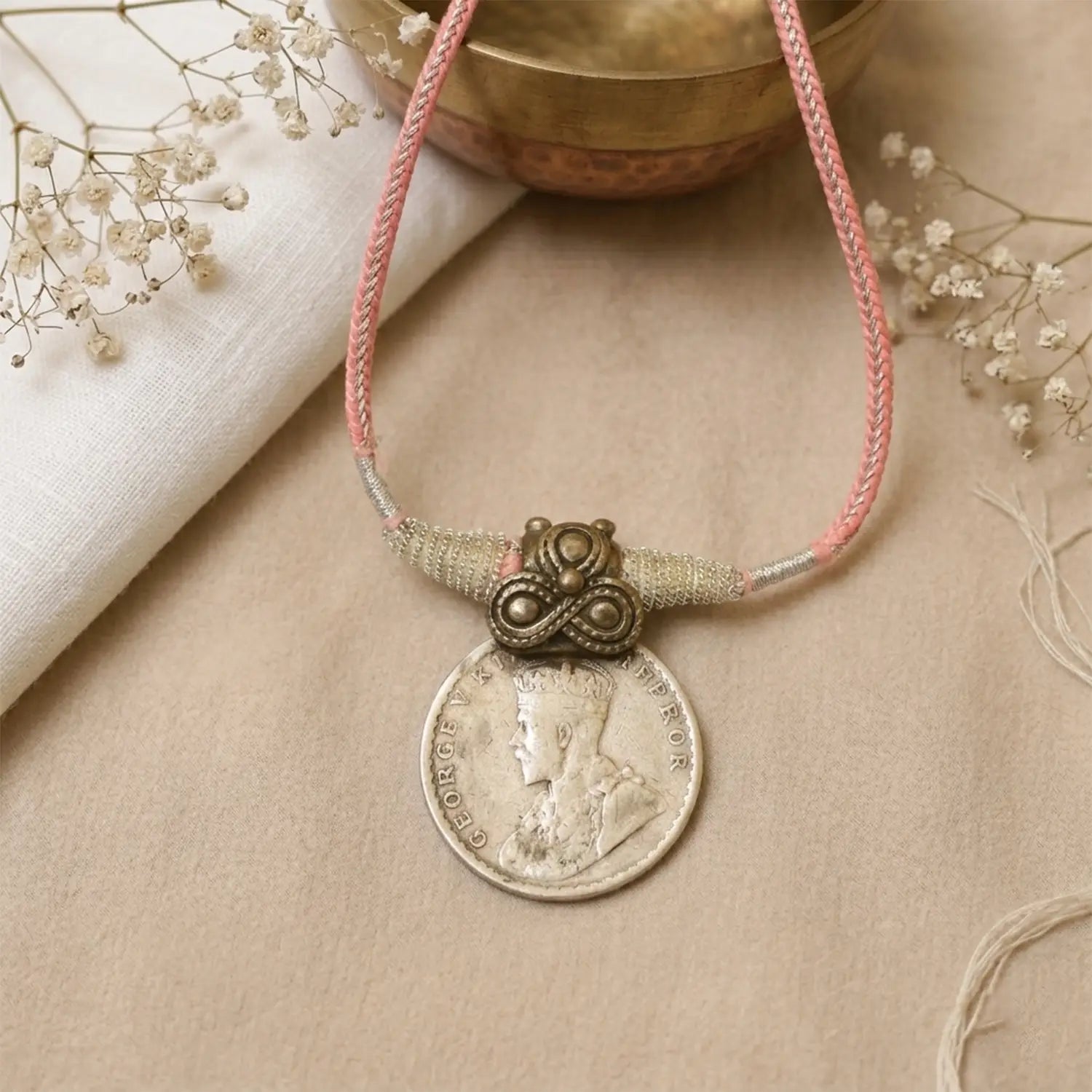 Vintage Royal Coin Pure Silver Pendant - Made With Pure 925 Silver
