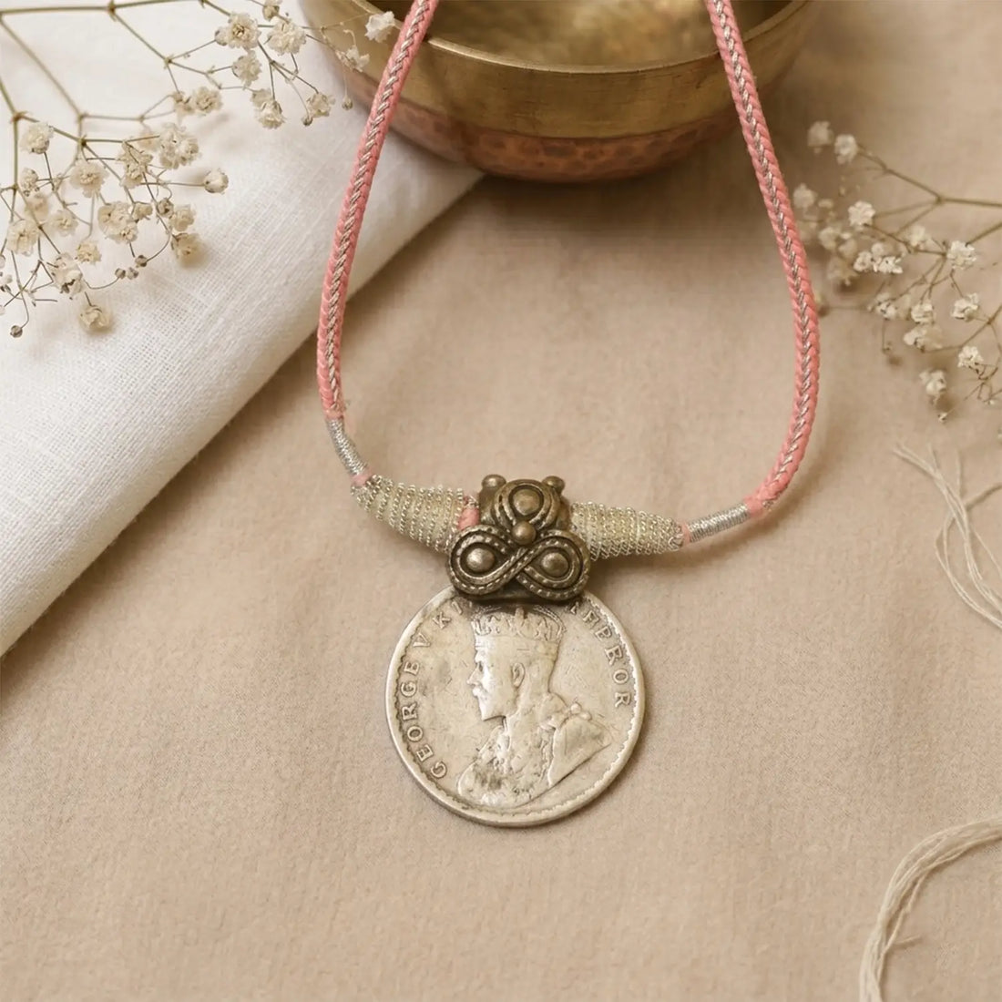 Vintage Royal Coin Pure Silver Pendant - Made With Pure 925 Silver