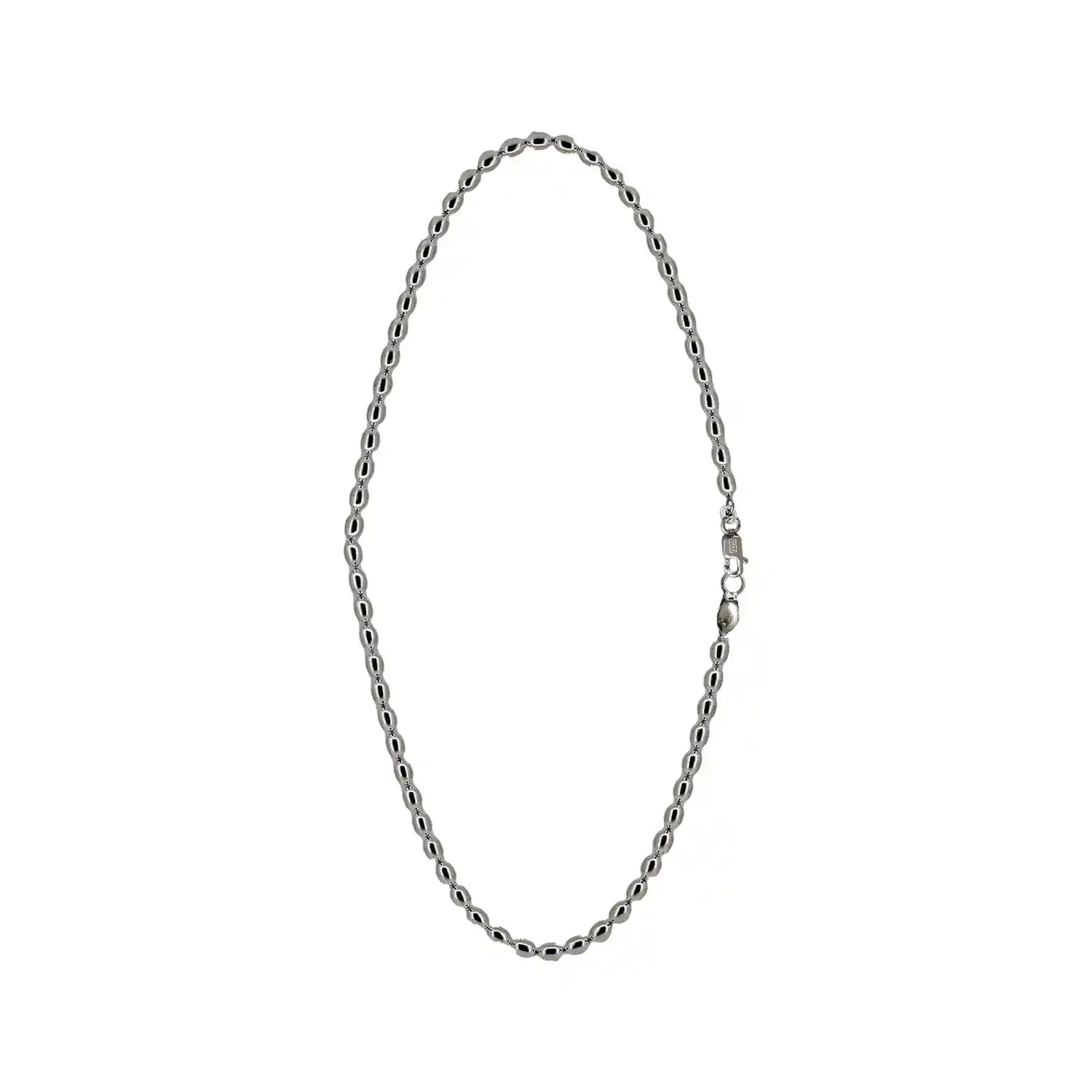 Classic Sterling Silver Bead Chain for Men- Made With Pure 925 Silver