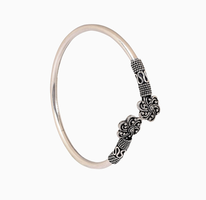 Antique Floral Silver Bracelets- Made With Pure 925 Silver