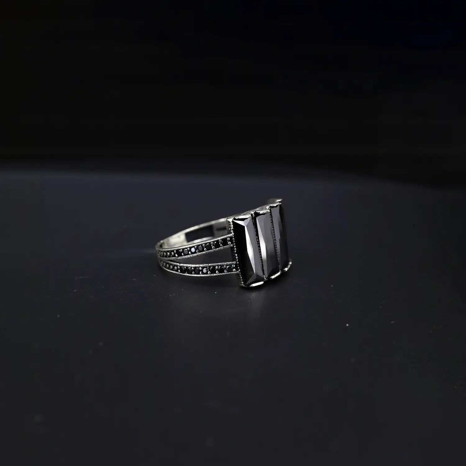 Black Onyx Silver Ring- Made With Pure Silver- Made With Pure 925 Silver