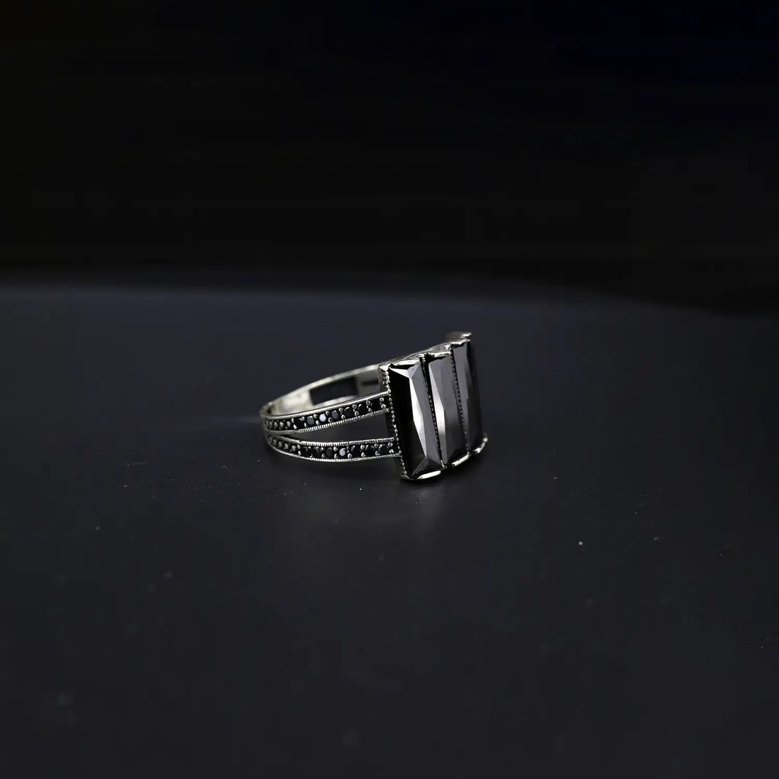 Black Onyx Silver Ring- Made With Pure Silver- Made With Pure 925 Silver