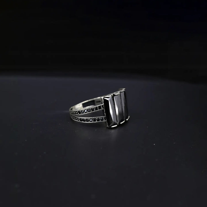 Black Onyx Silver Ring- Made With Pure Silver- Made With Pure 925 Silver