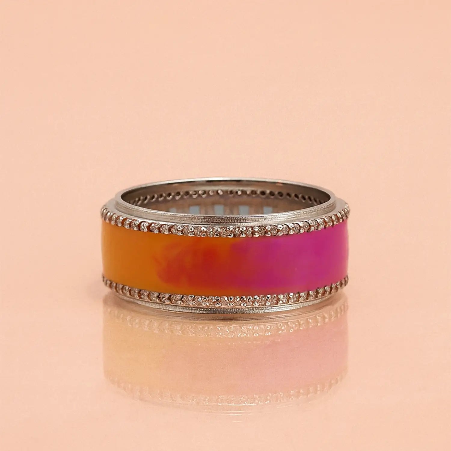 Sunrise Aura Pure Silver Band Ring - Made With Pure 925 Silver
