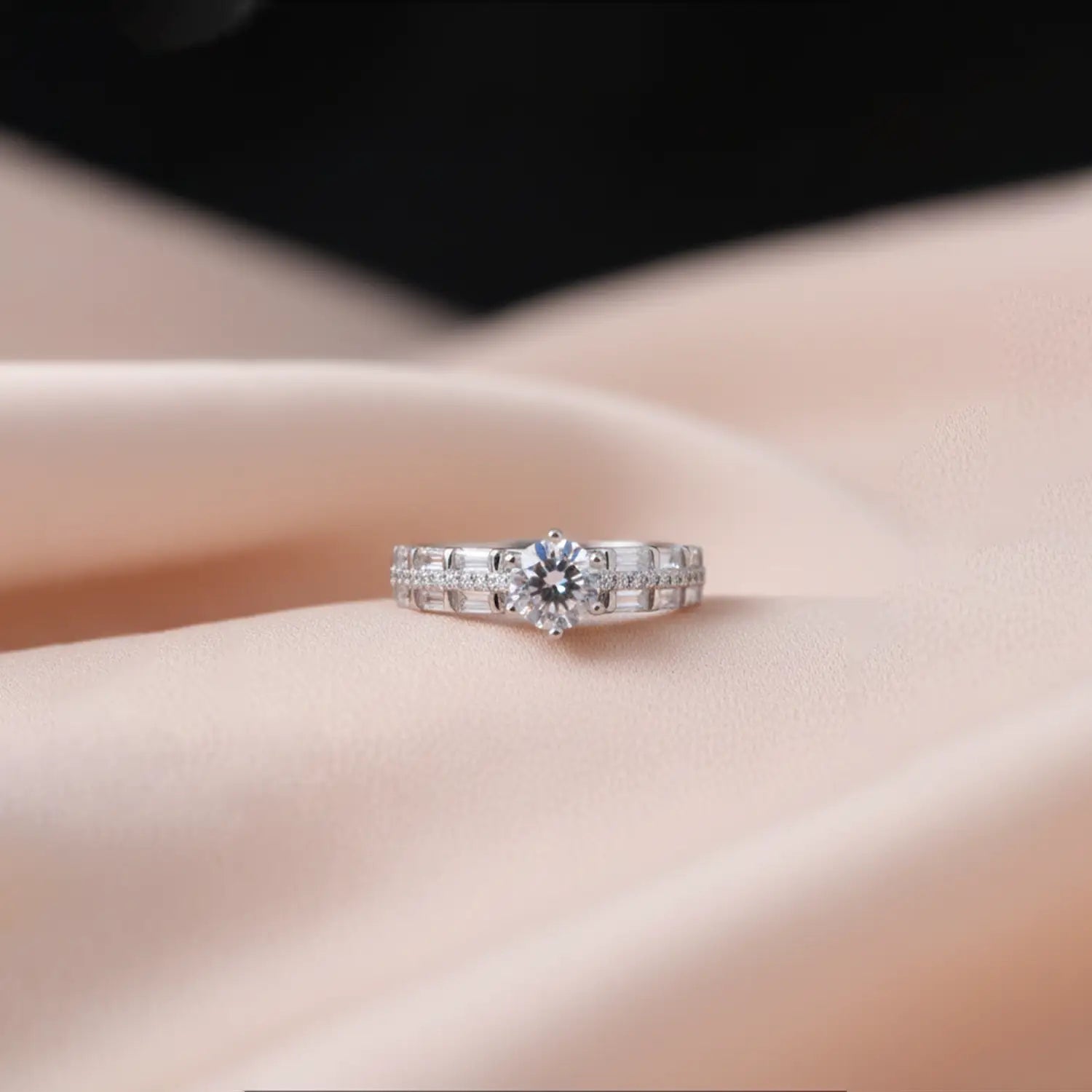 Eternal Radiance Silver Solitaire Ring    Made With Pure 925 Silver