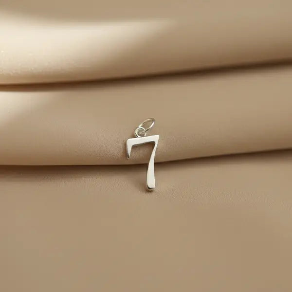 Pure Silver Number "7" Pendant- Made With Pure 925 Silver