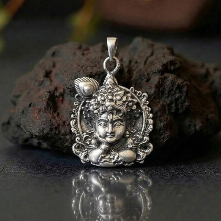 Bal Krishna Blessings Silver Pendant - Made With 925 Pure Silver