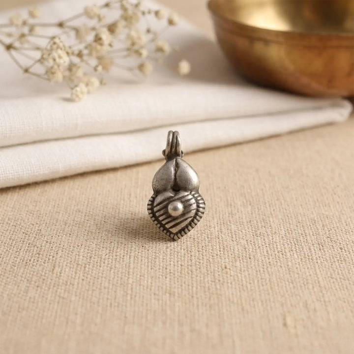 Traditional Heart Motif Pure Silver Pendant - Made With Pure 925 Silver