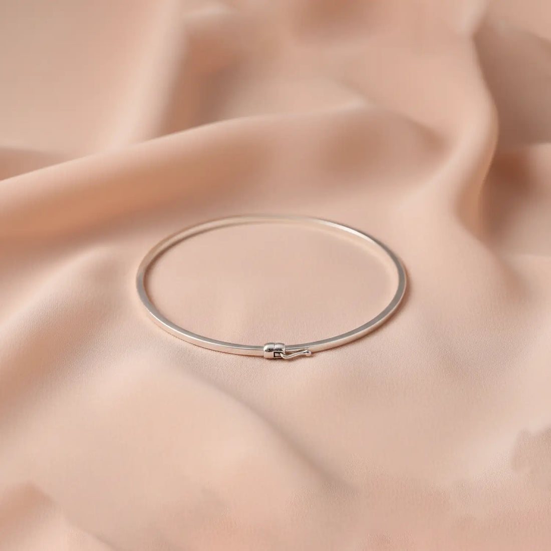 Classic Smooth Sterling Silver Kada Bracelet - Made With Pure 925 Silver