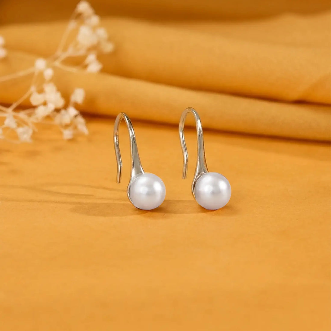 Classic Pearl Drop Sterling Silver Earrings - Made With Pure 925 Silver