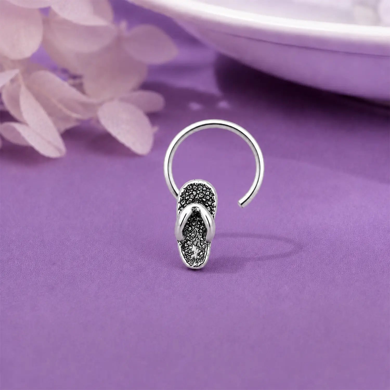 Midnight Sterling Silver Nose Pin- Made With Pure 925 Silver