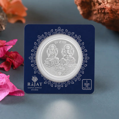 Shubh Shree Labh Lakshmi Ganesh Pure 999 Silver Coin – 1 Gram