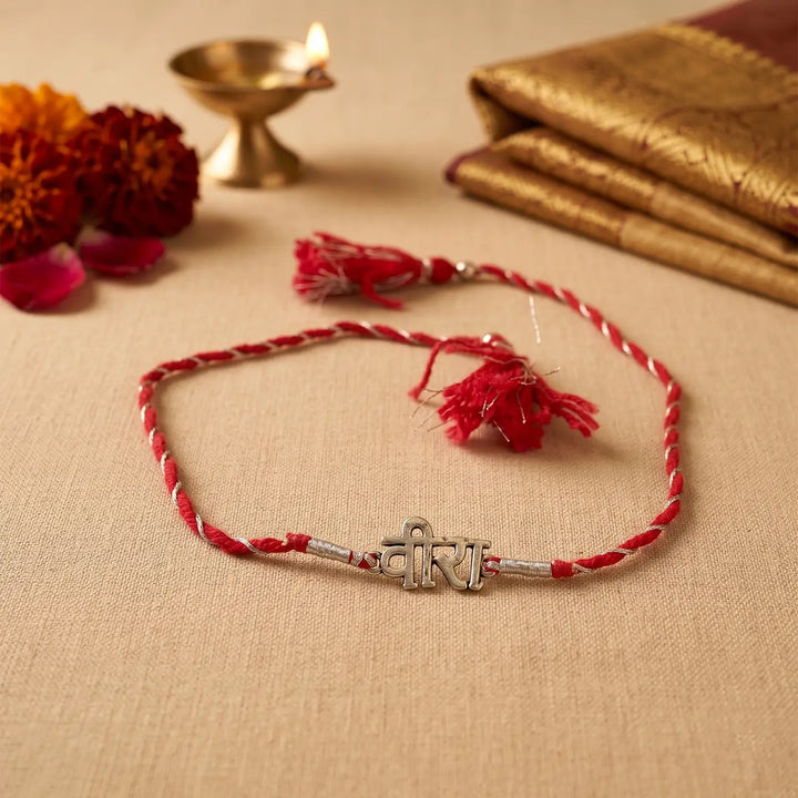 Veera Silver Rakhi - Made With Pure 925 Silver
